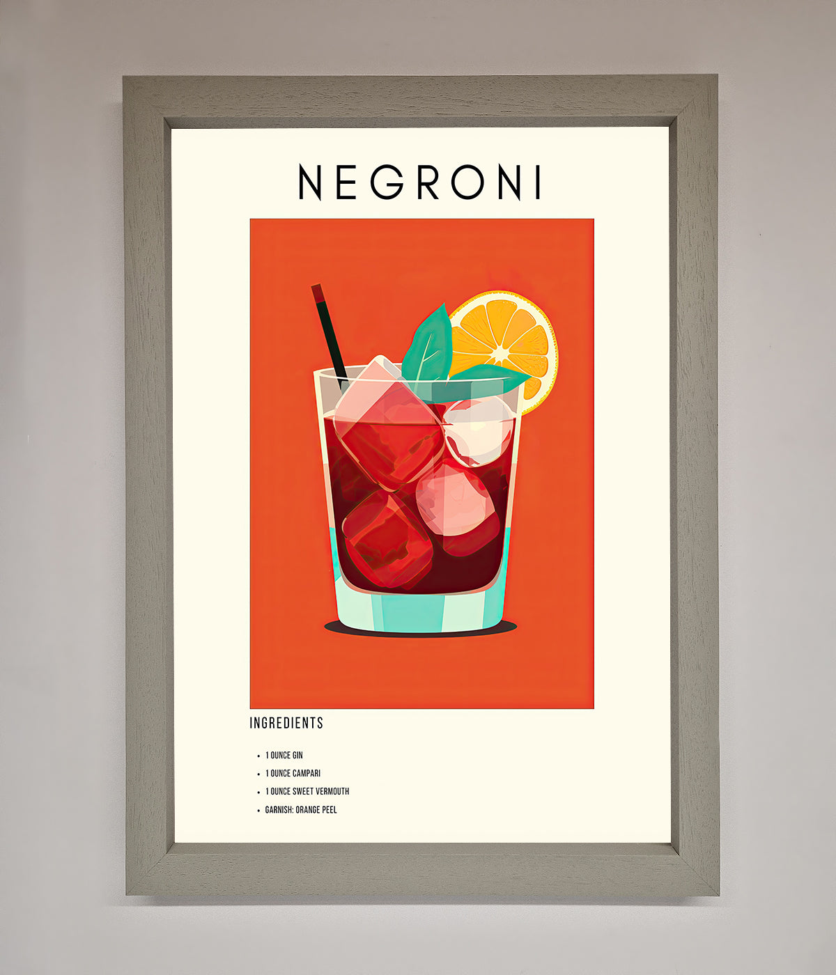 Negroni Framed Wall Art print