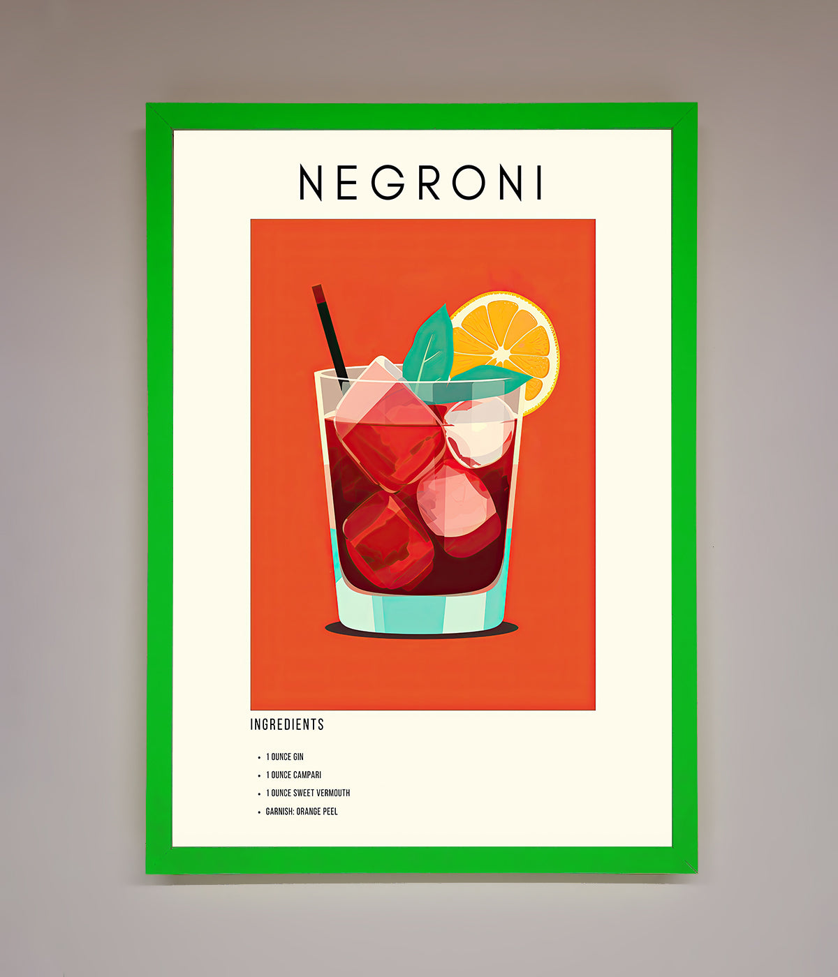 Negroni Framed Wall Art print