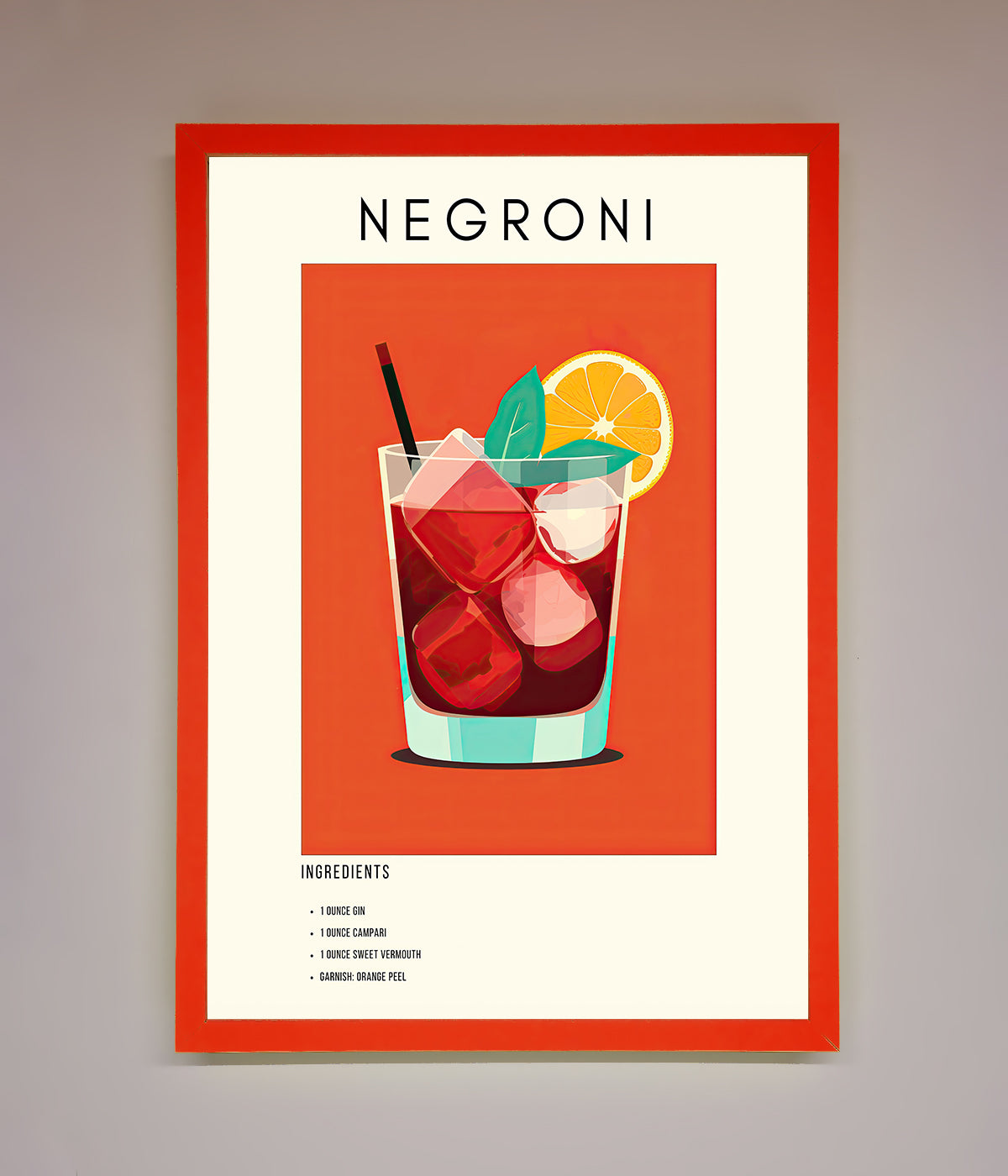 Negroni Framed Wall Art print