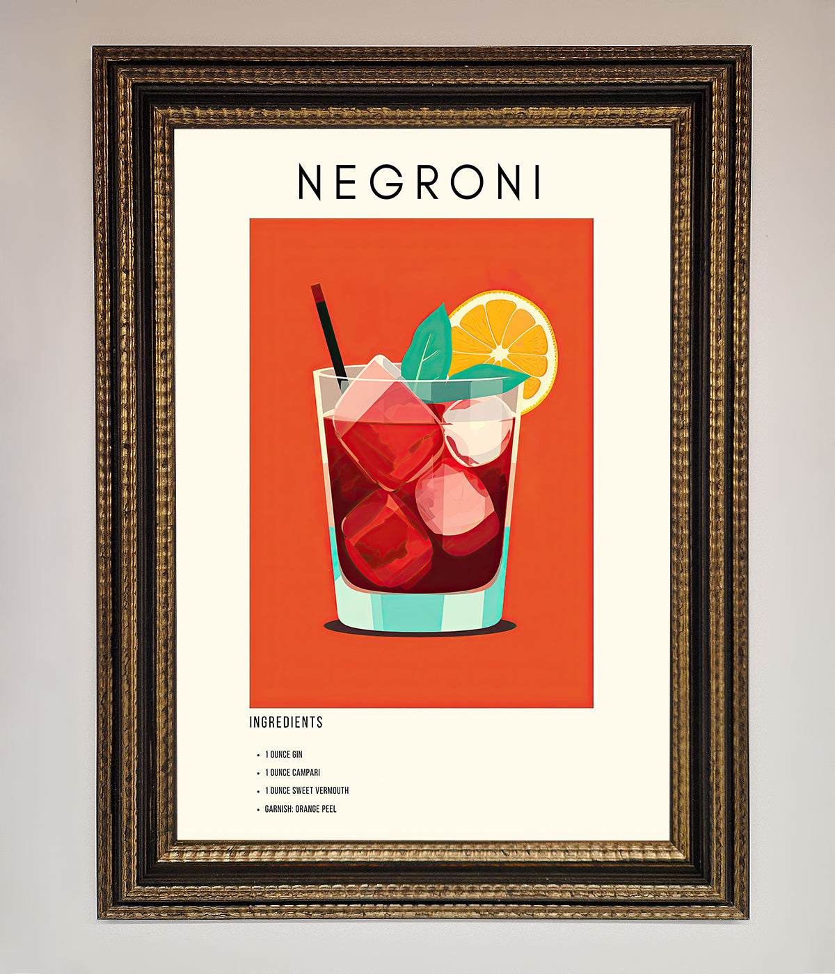 Negroni Framed Wall Art print