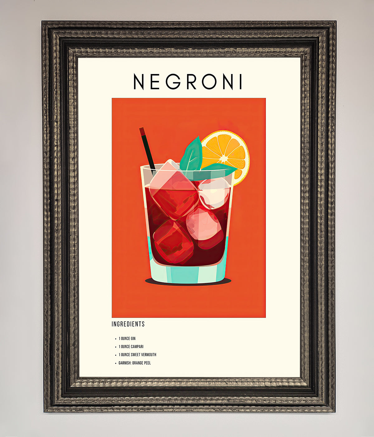 Negroni Framed Wall Art print