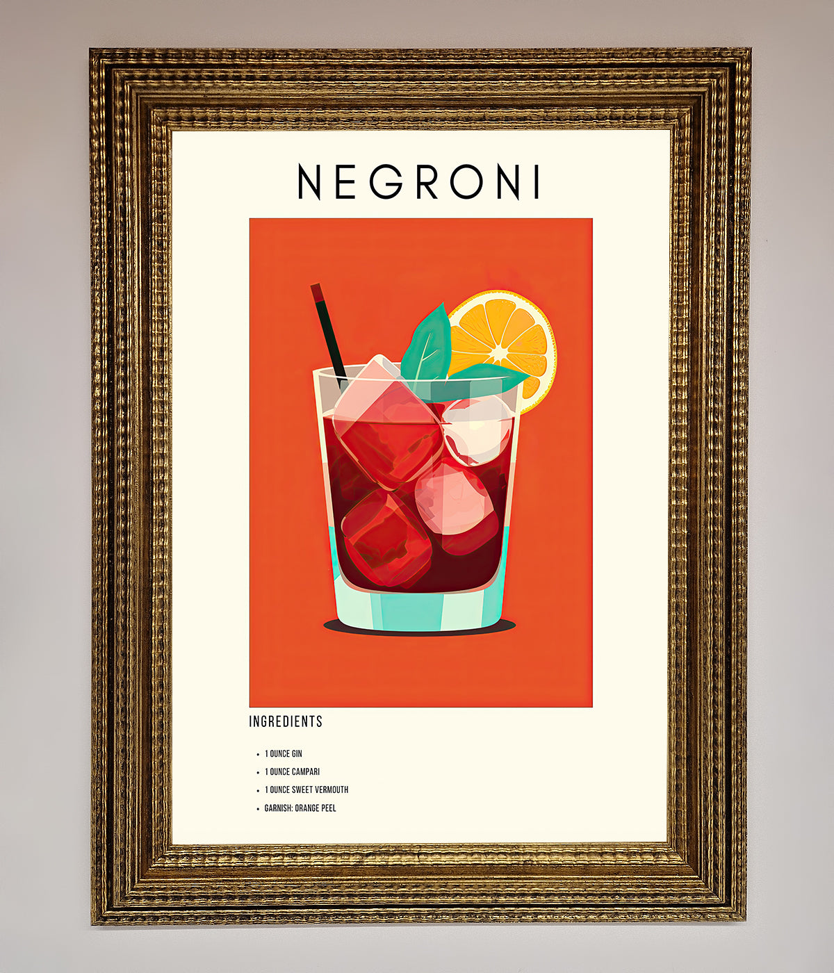 Negroni Framed Wall Art print