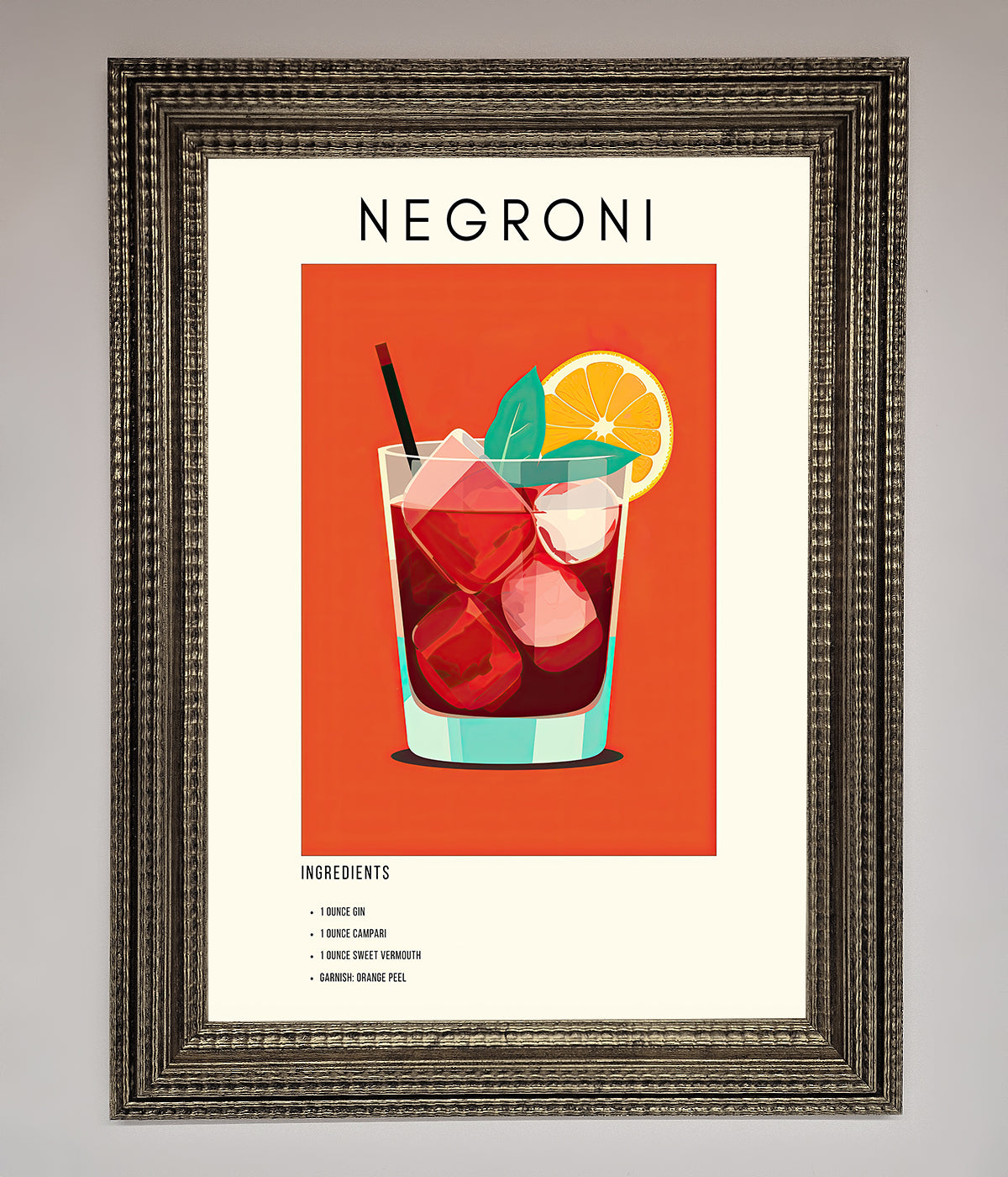 Negroni Framed Wall Art print