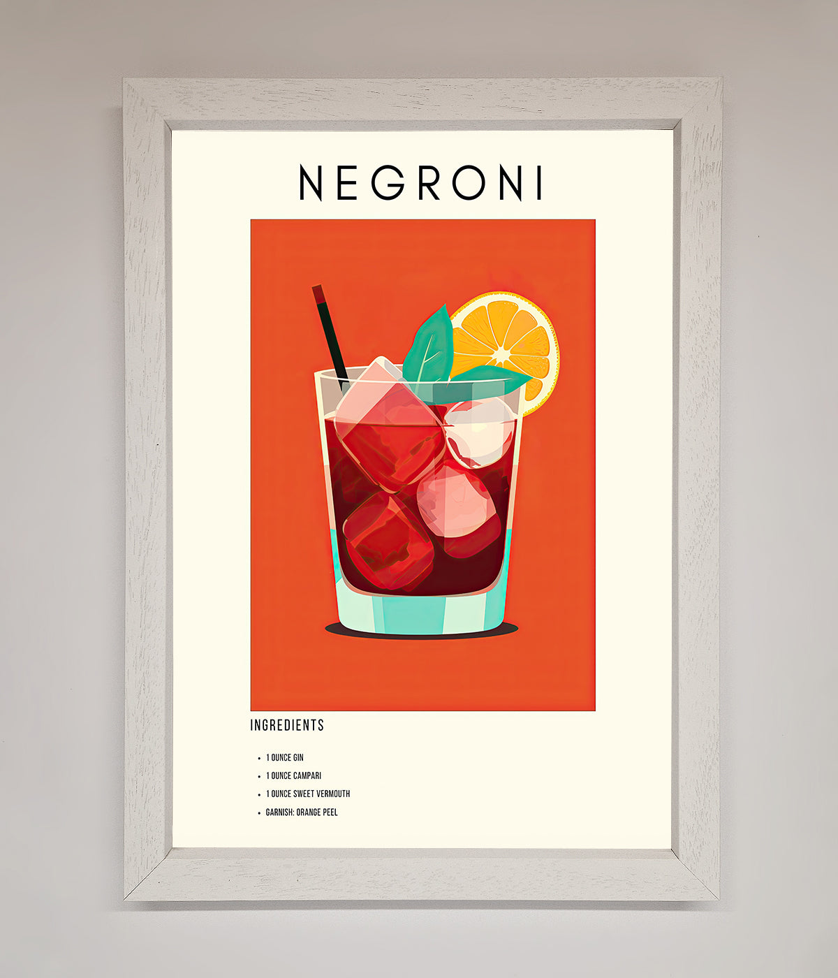 Negroni Framed Wall Art print