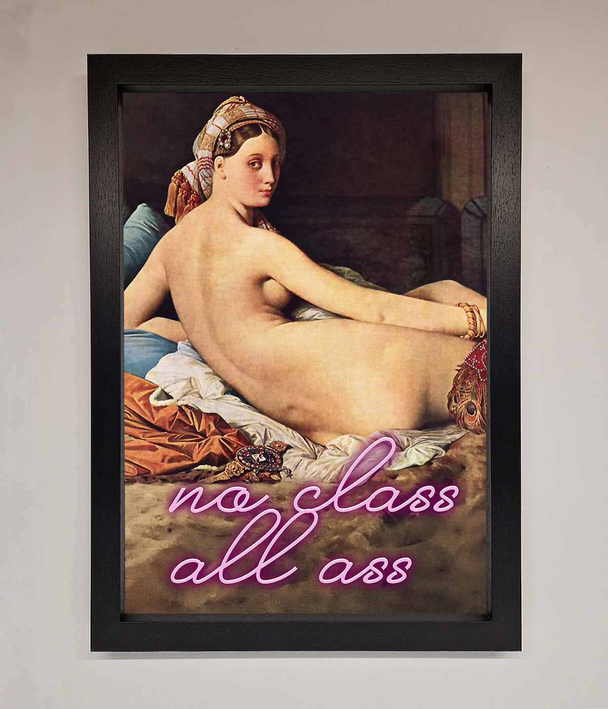 No Class All Ass Framed Print print