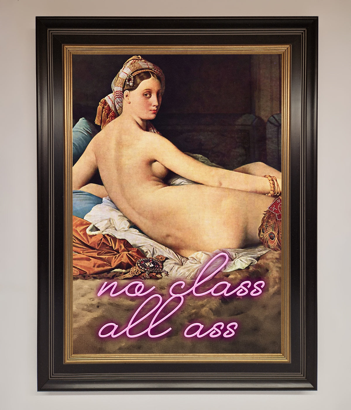 No Class All Ass Framed Print print