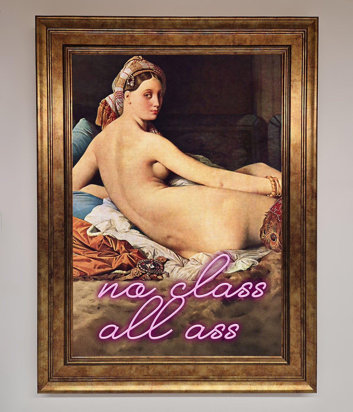 No Class All Ass Framed Print print