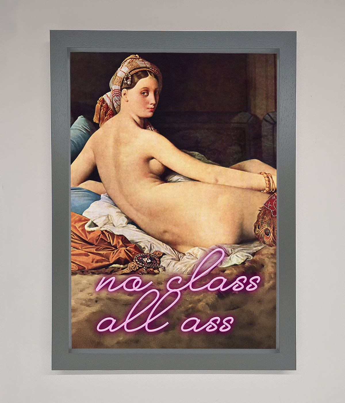 No Class All Ass Framed Print print