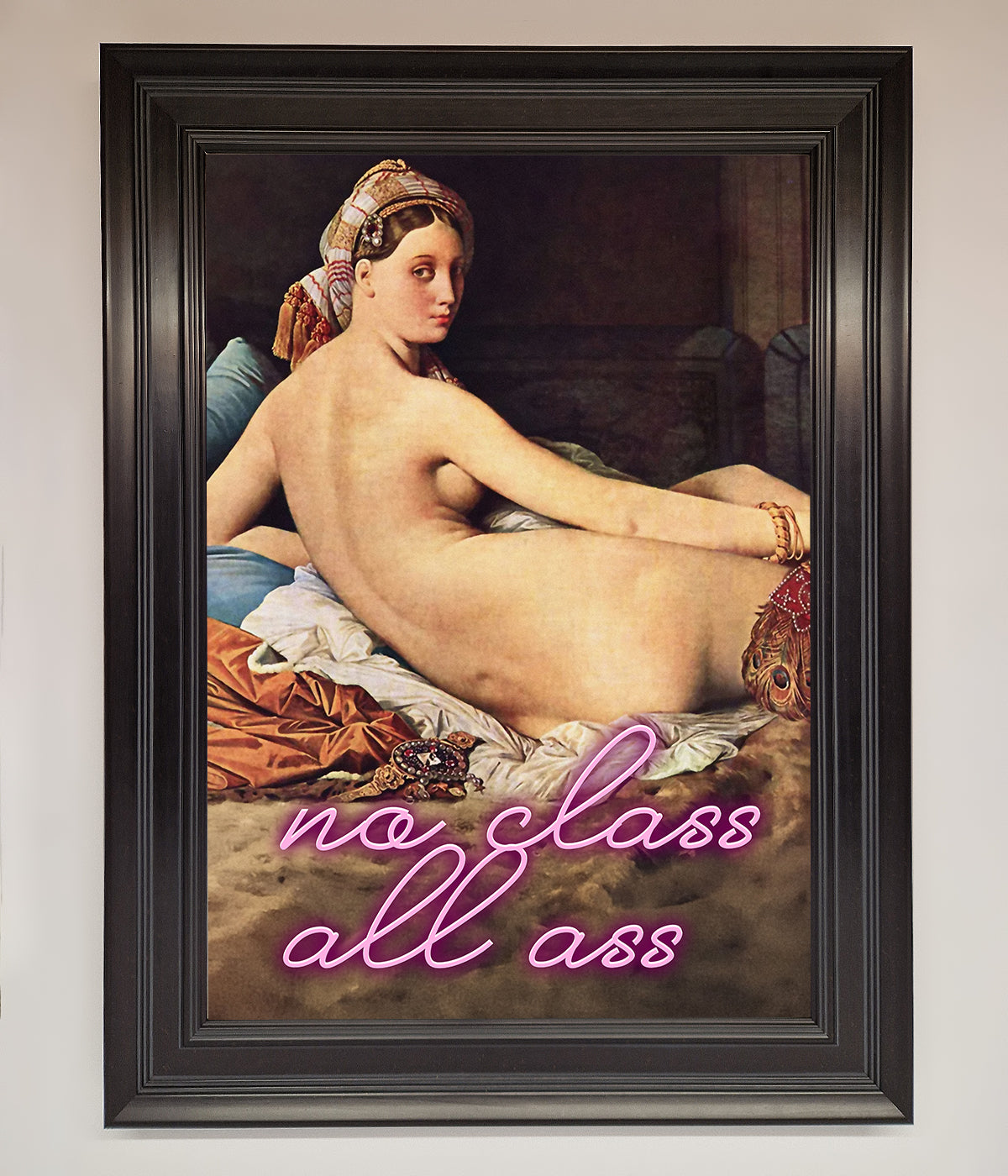 No Class All Ass Framed Print print