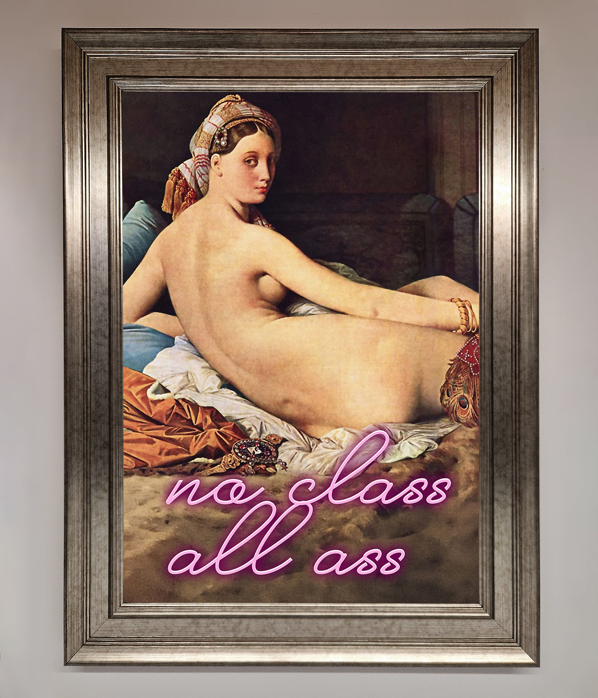 No Class All Ass Framed Print print