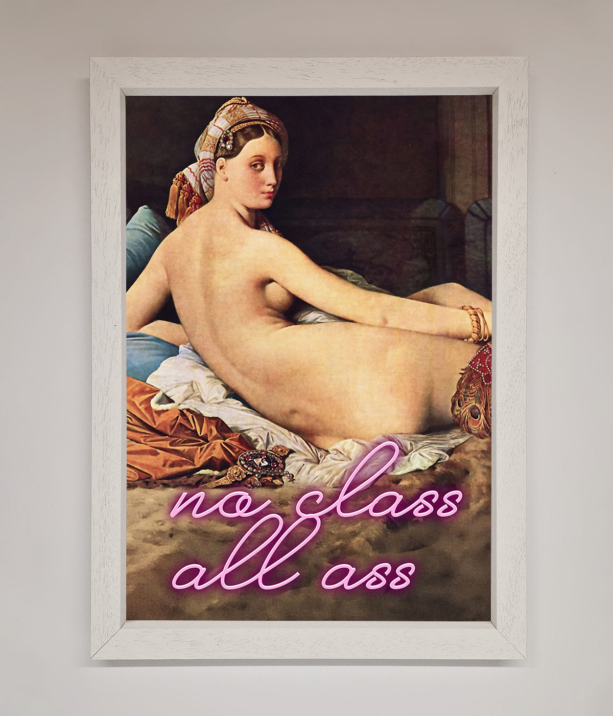 No Class All Ass Framed Print print