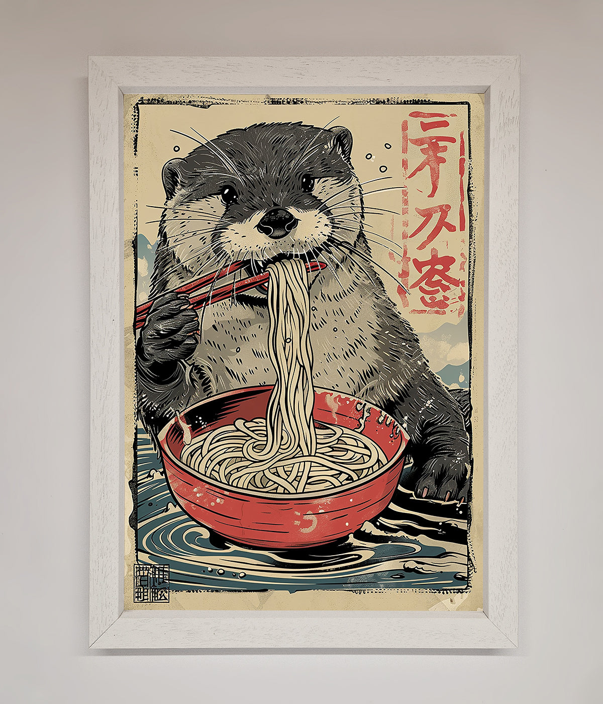 Noodles Otter Framed Wall Art print