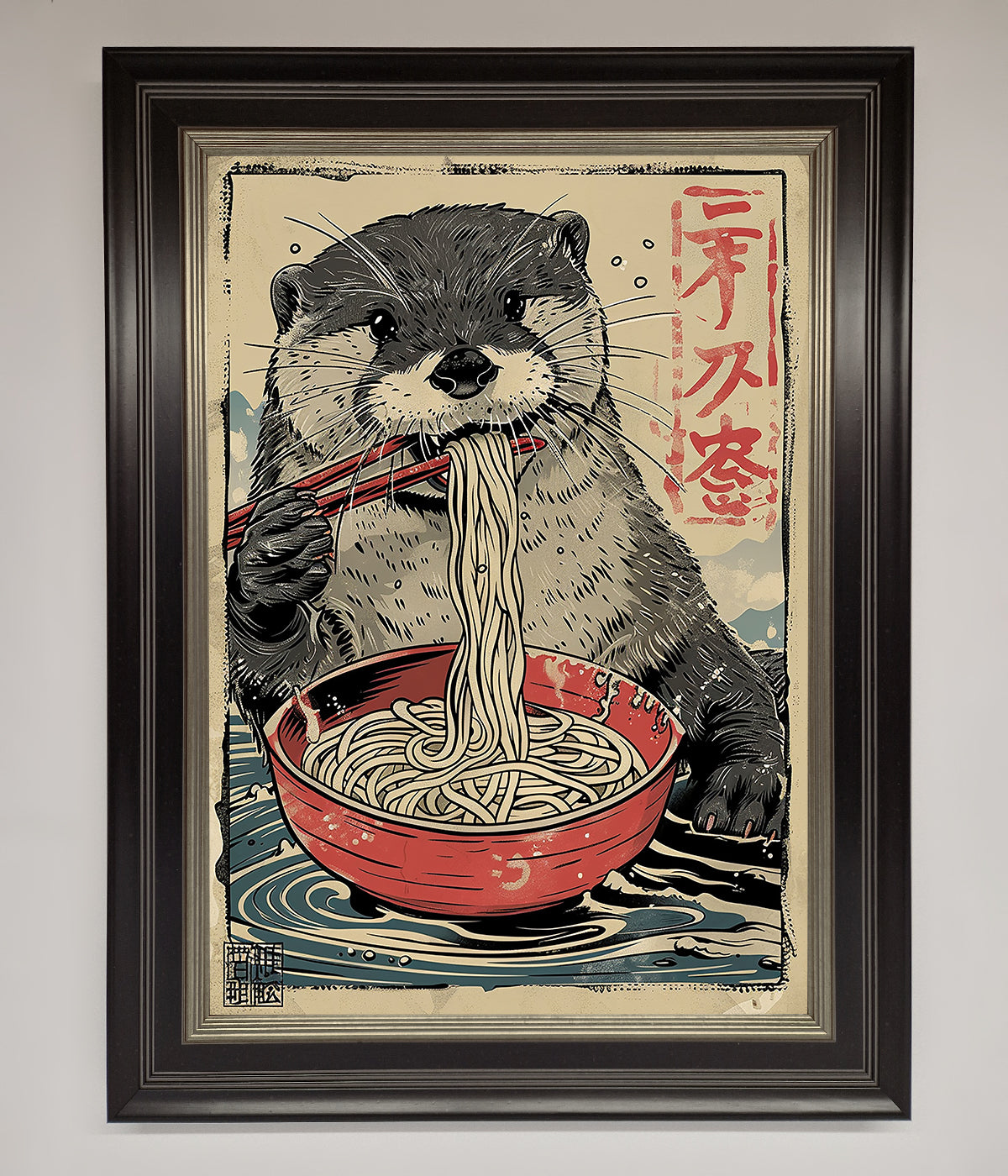 Noodles Otter Framed Wall Art print