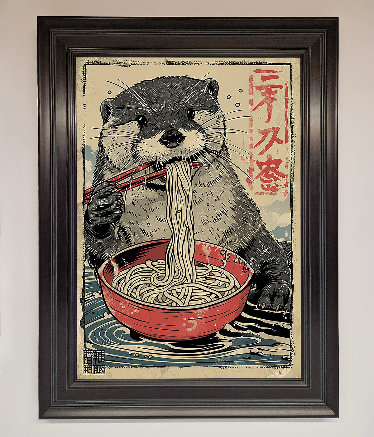 Noodles Otter Framed Wall Art print