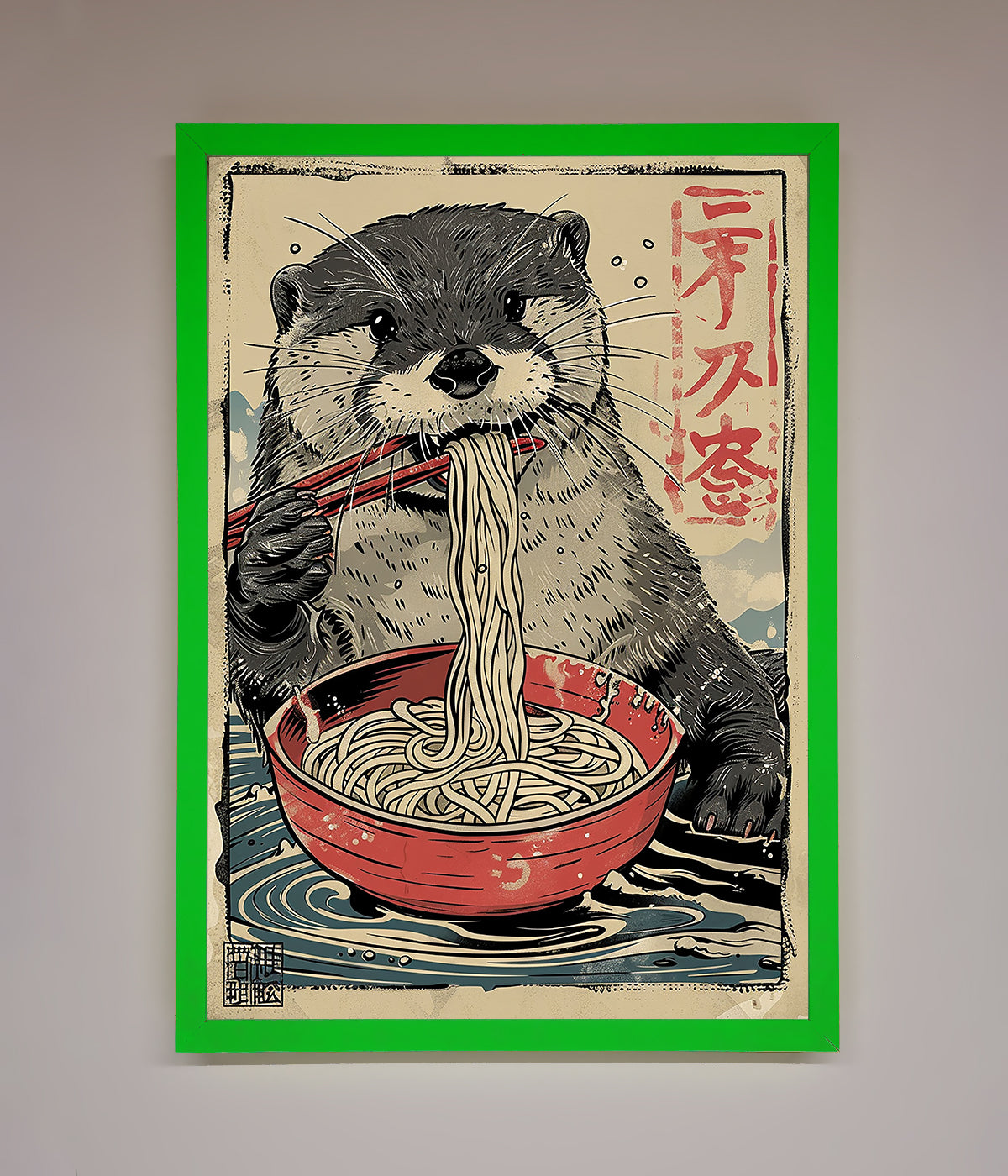 Noodles Otter Framed Wall Art print