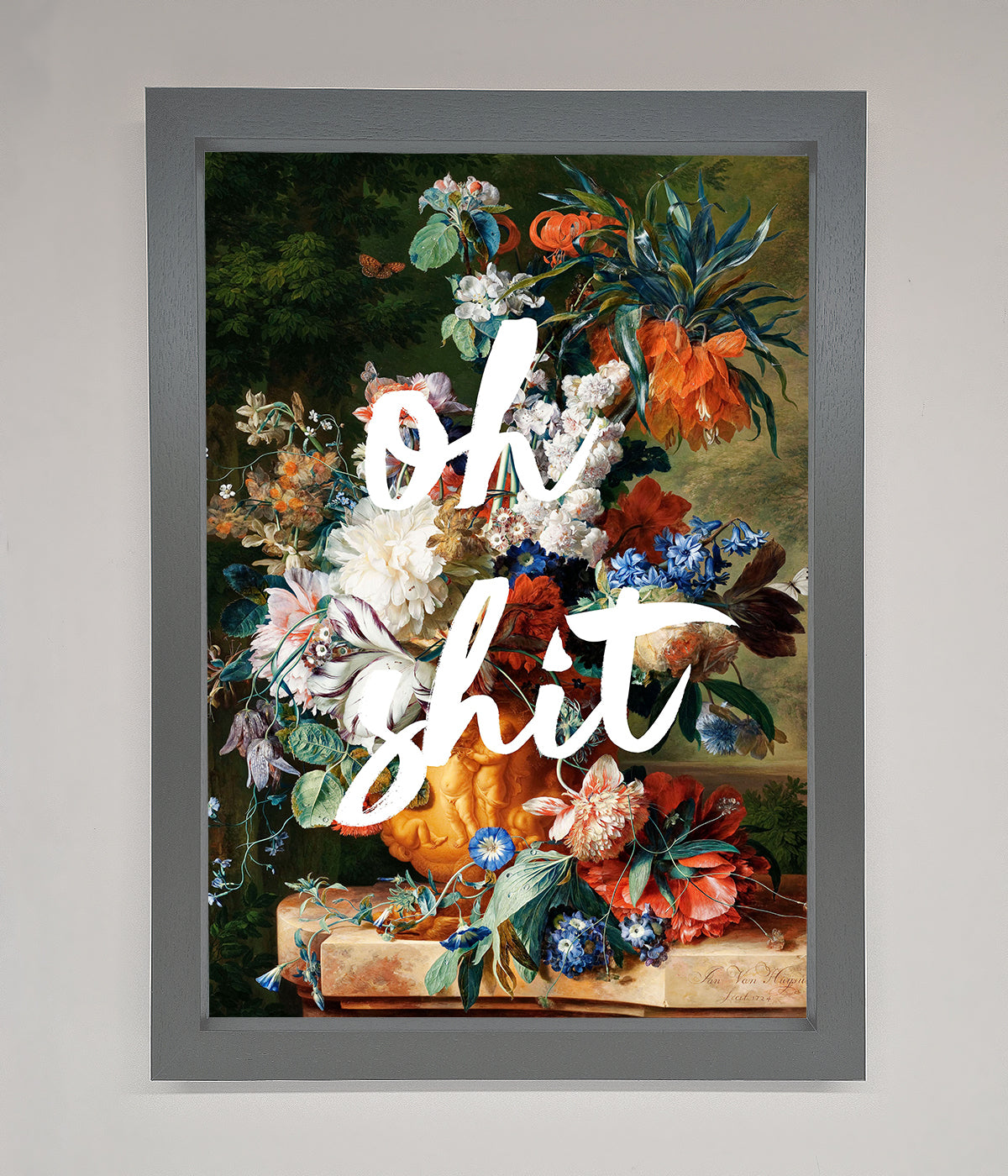 Oh Sh*t quote Framed Poster print