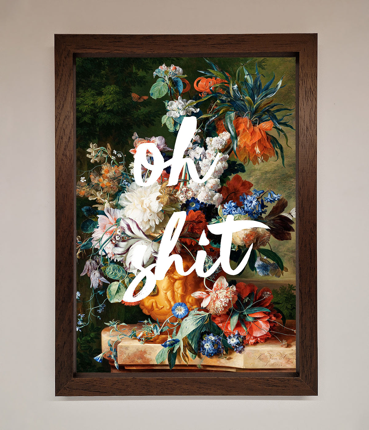 Oh Sh*t quote Framed Poster print