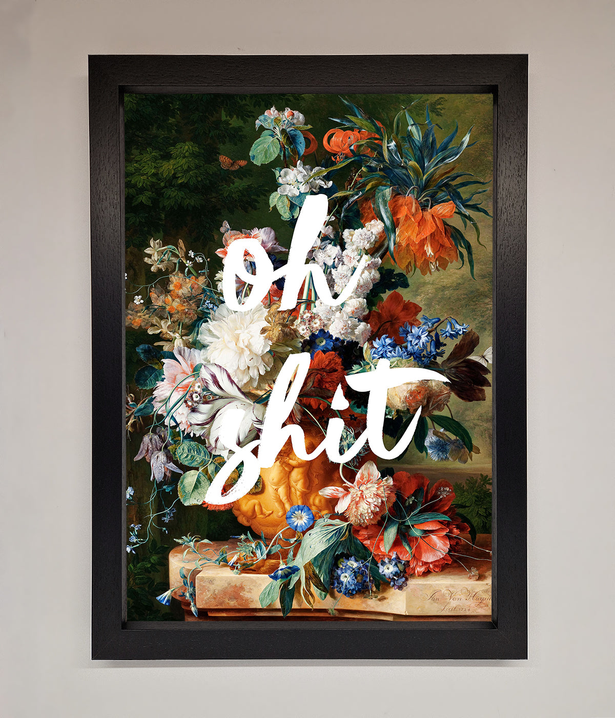 Oh Sh*t quote Framed Poster print