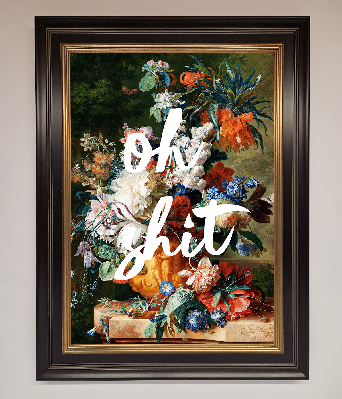 Oh Sh*t quote Framed Poster print