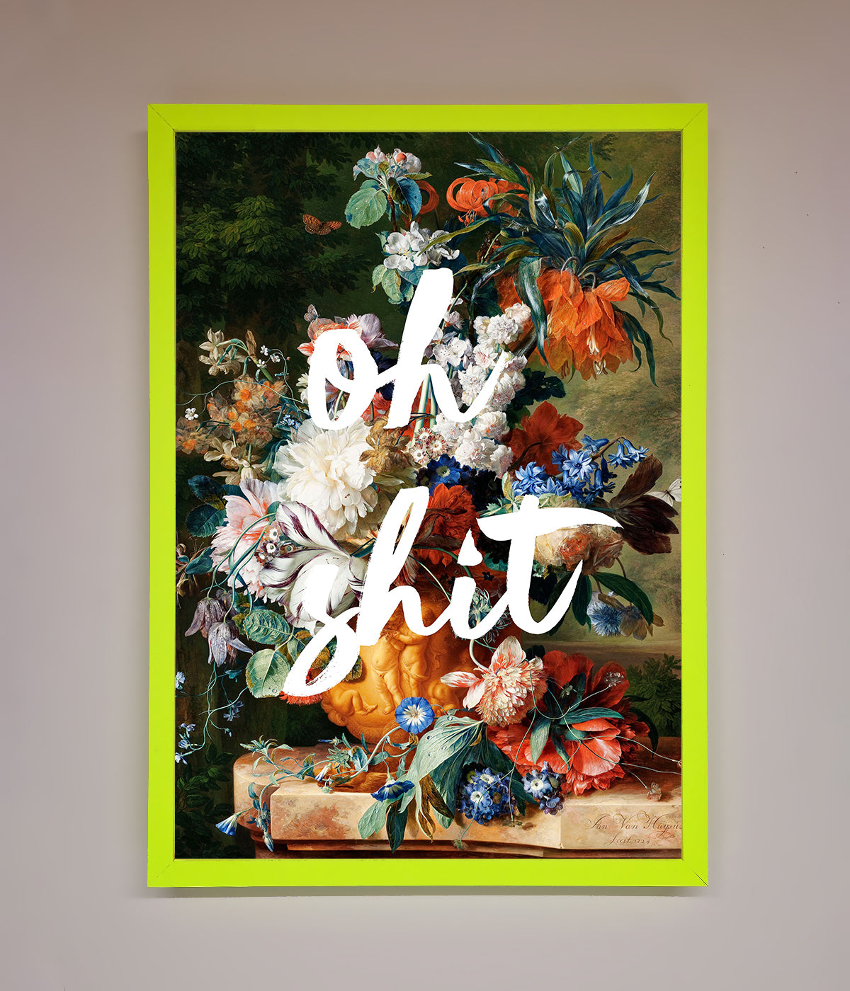 Oh Sh*t quote Framed Poster print