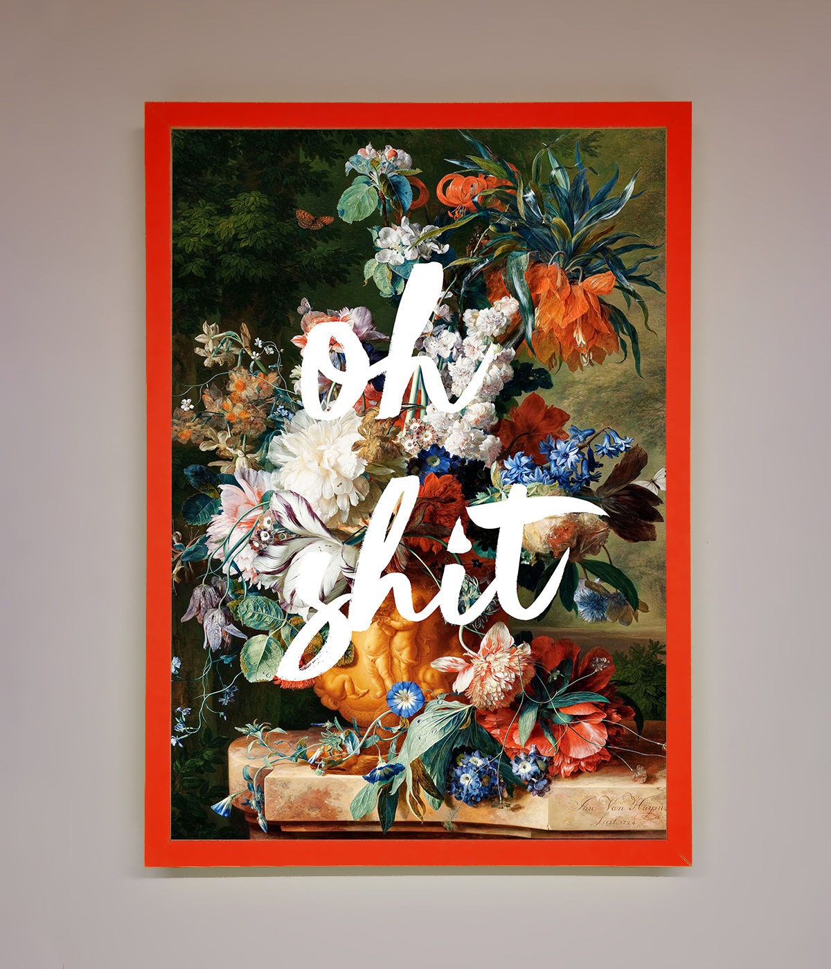 Oh Sh*t quote Framed Poster print