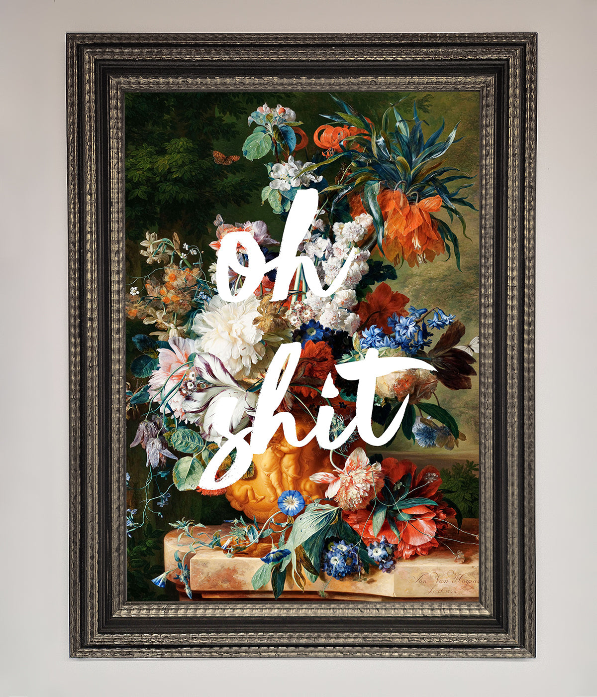 Oh Sh*t quote Framed Poster print