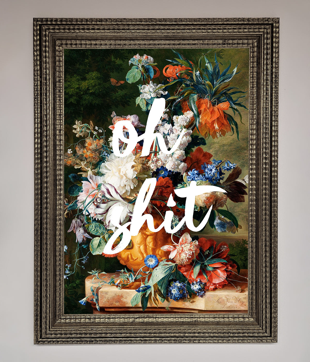 Oh Sh*t quote Framed Poster print