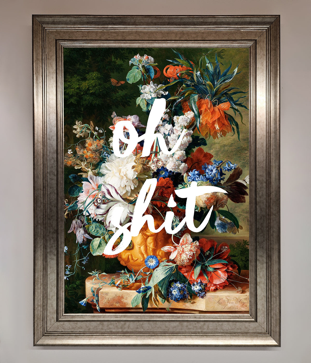 Oh Sh*t quote Framed Poster print