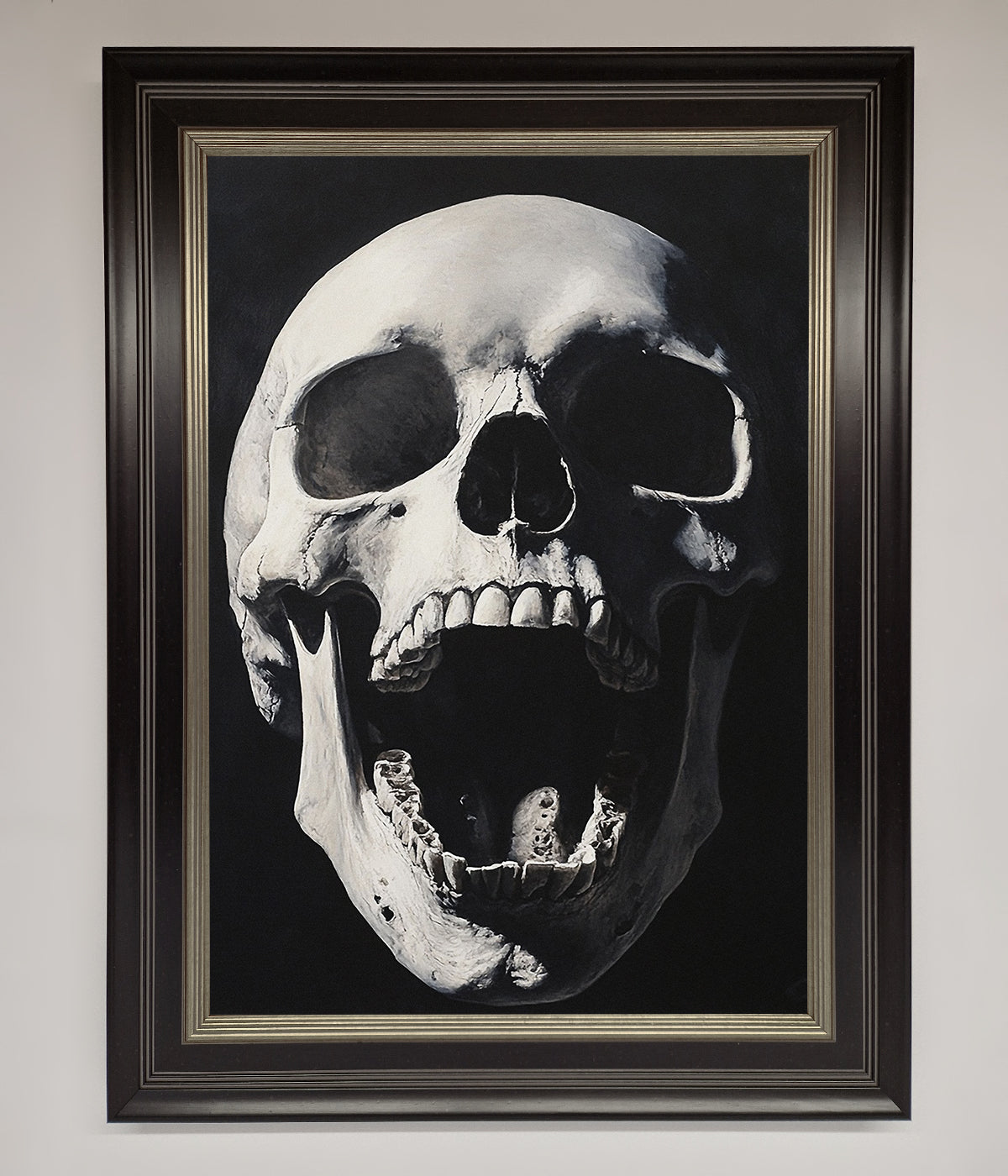 Open Mouth Skull Framed Poster print