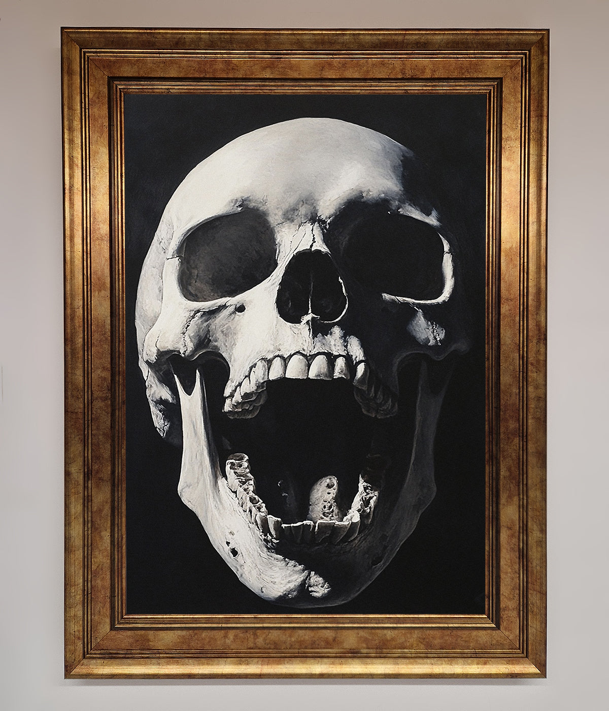 Open Mouth Skull Framed Poster print