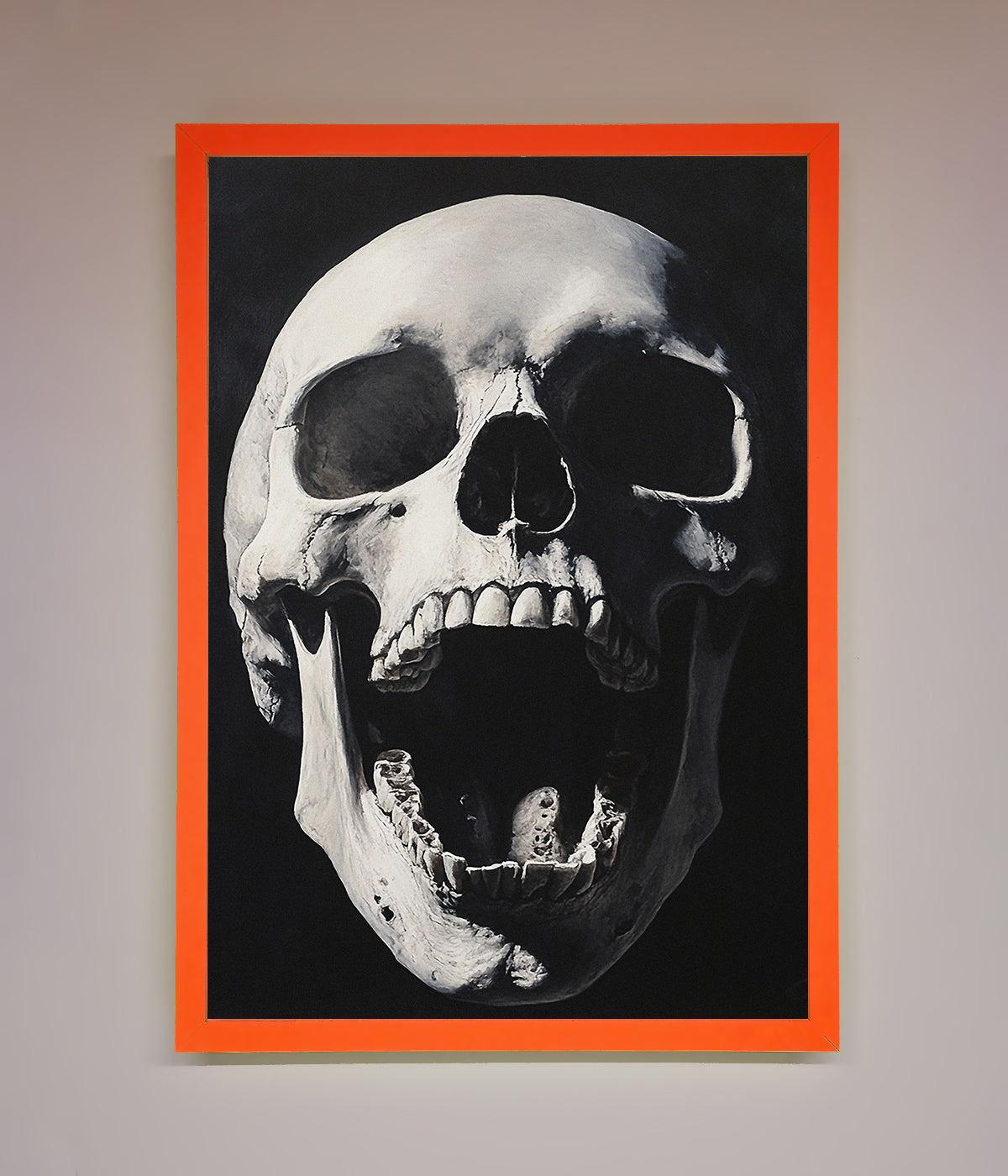 Open Mouth Skull Framed Poster print