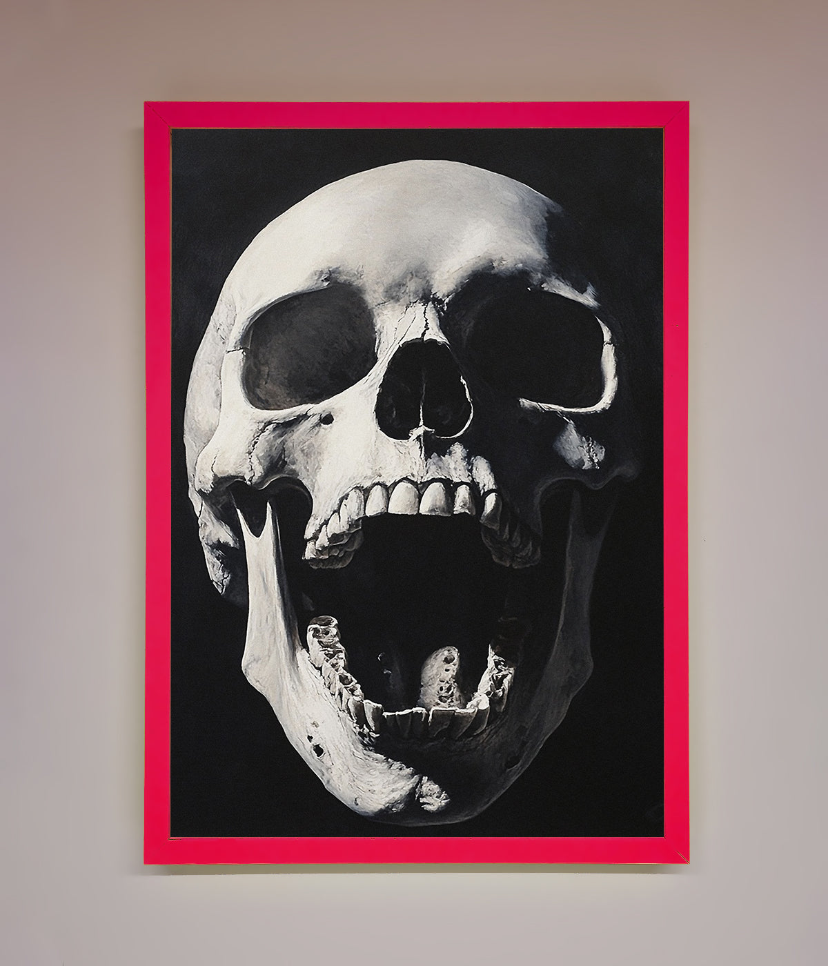 Open Mouth Skull Framed Poster print