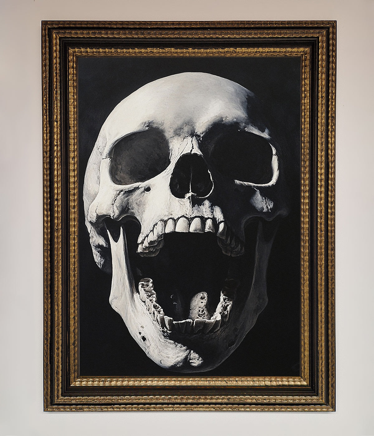 Open Mouth Skull Framed Poster print