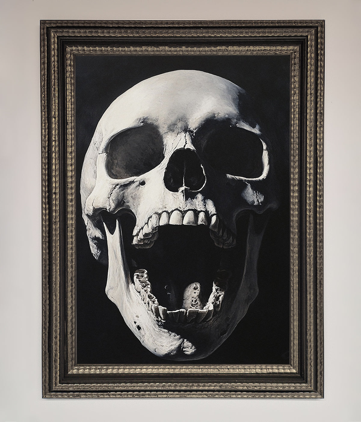 Open Mouth Skull Framed Poster print