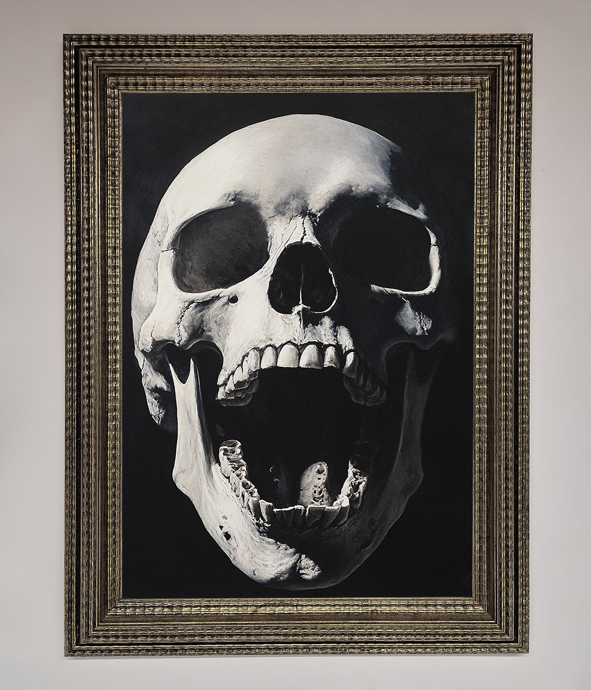 Open Mouth Skull Framed Poster print