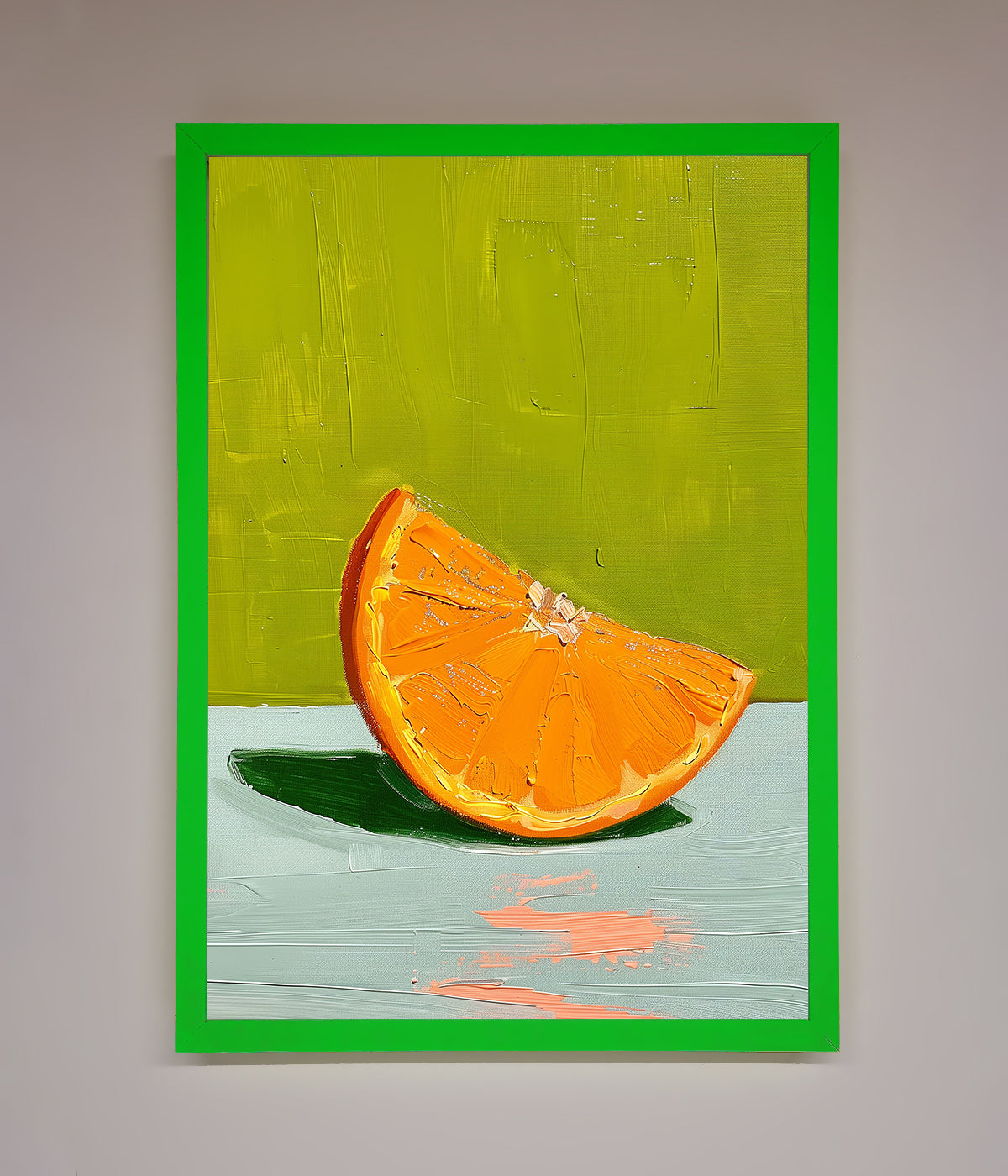 Orange Wedge Framed Print print