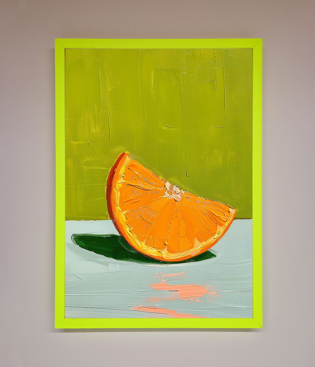 Orange Wedge Framed Print print