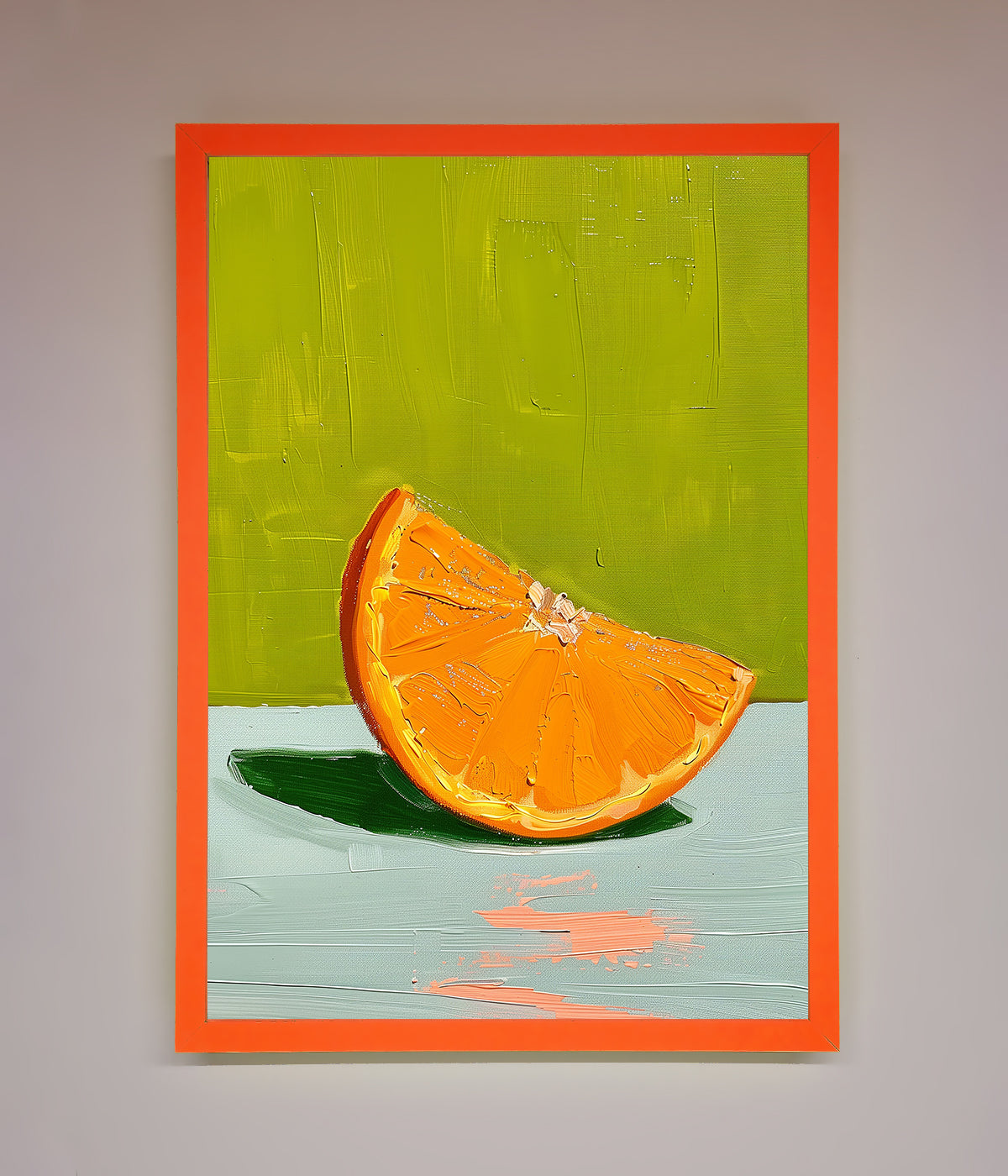 Orange Wedge Framed Print print