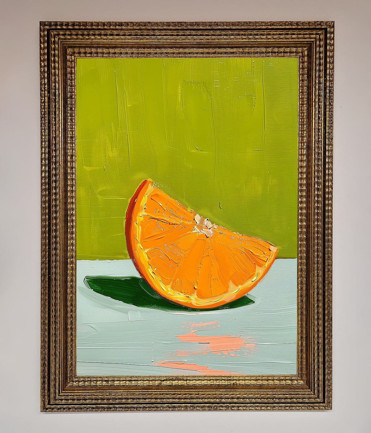 Orange Wedge Framed Print print