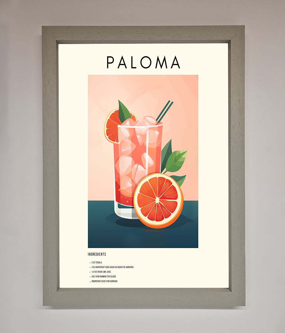 Paloma Cocktail Framed Poster print