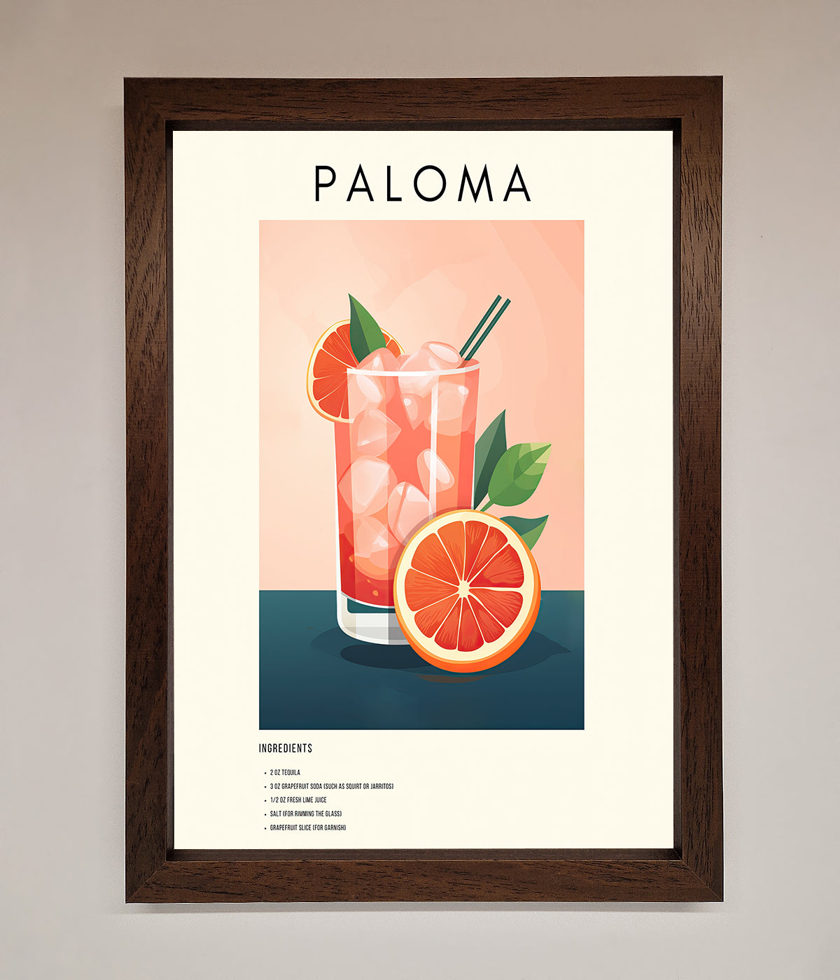 Paloma Cocktail Framed Poster print