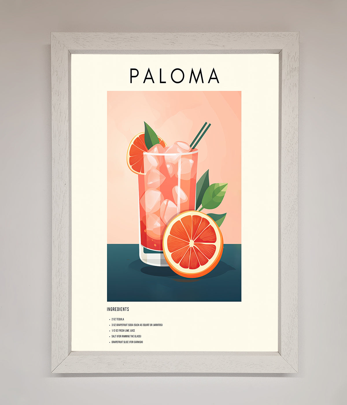 Paloma Cocktail Framed Poster print