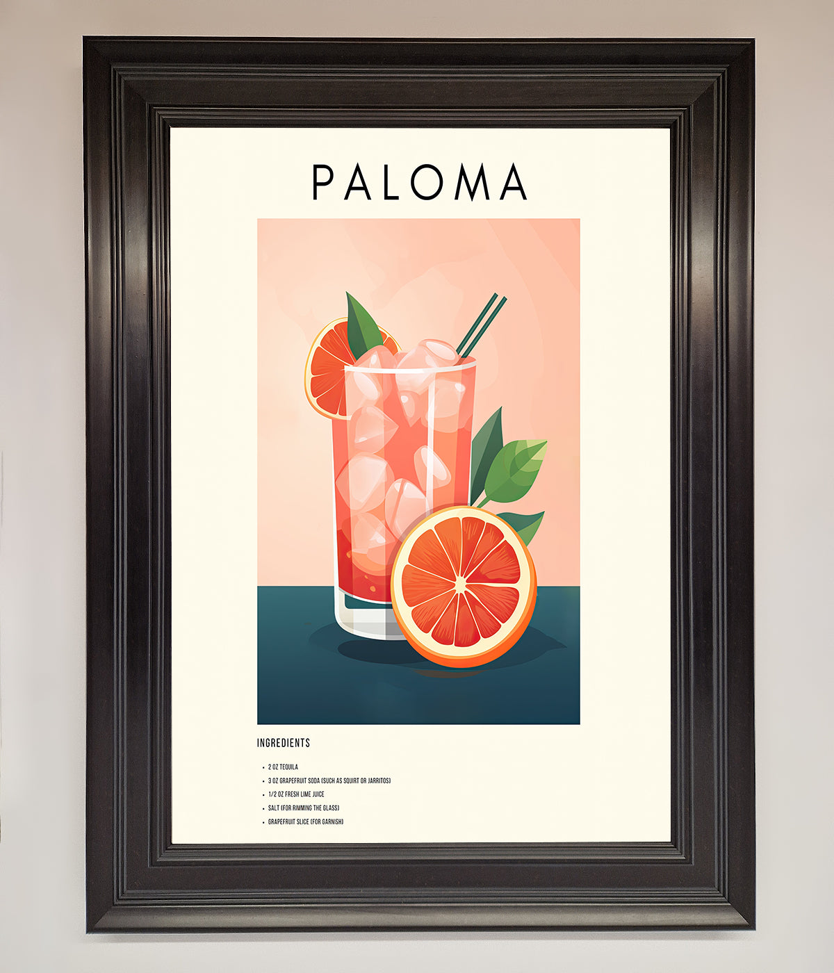 Paloma Cocktail Framed Poster print