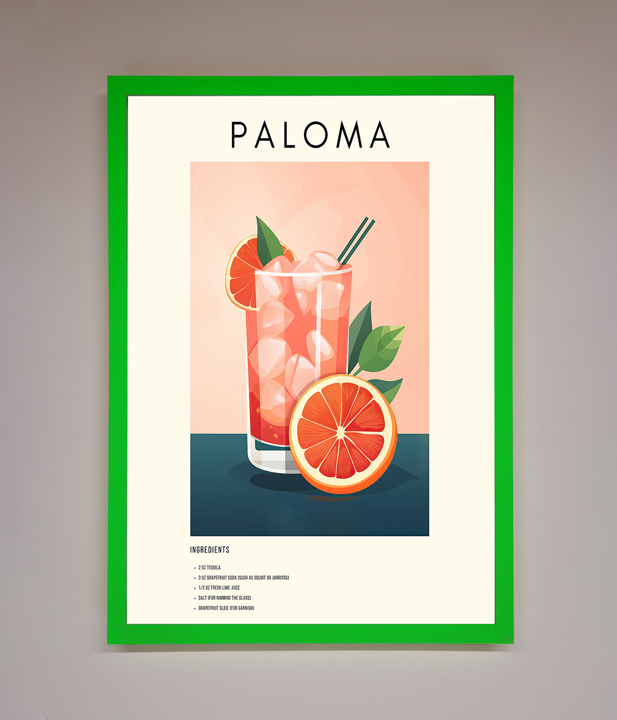 Paloma Cocktail Framed Poster print