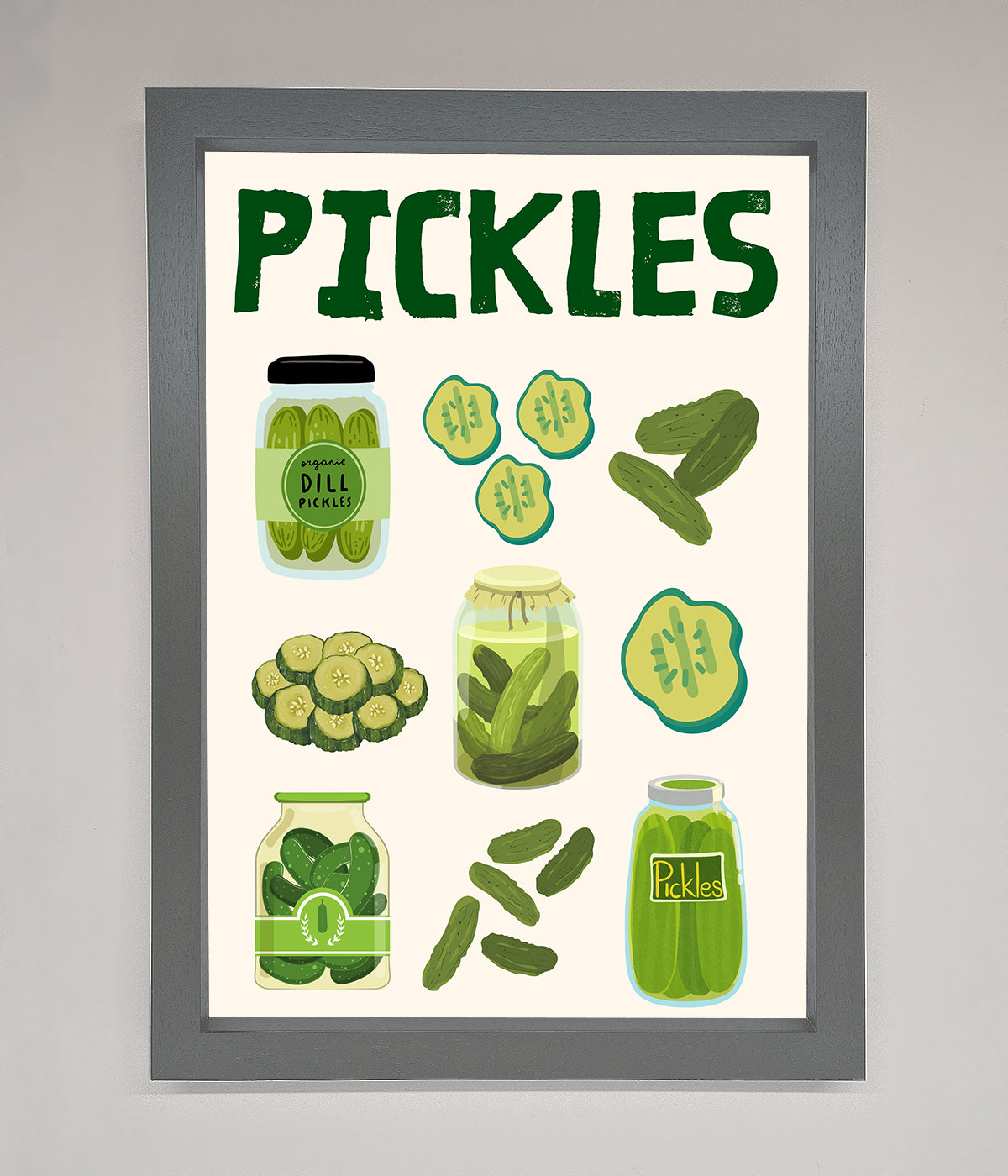 Pickle Lover Framed Wall Art print