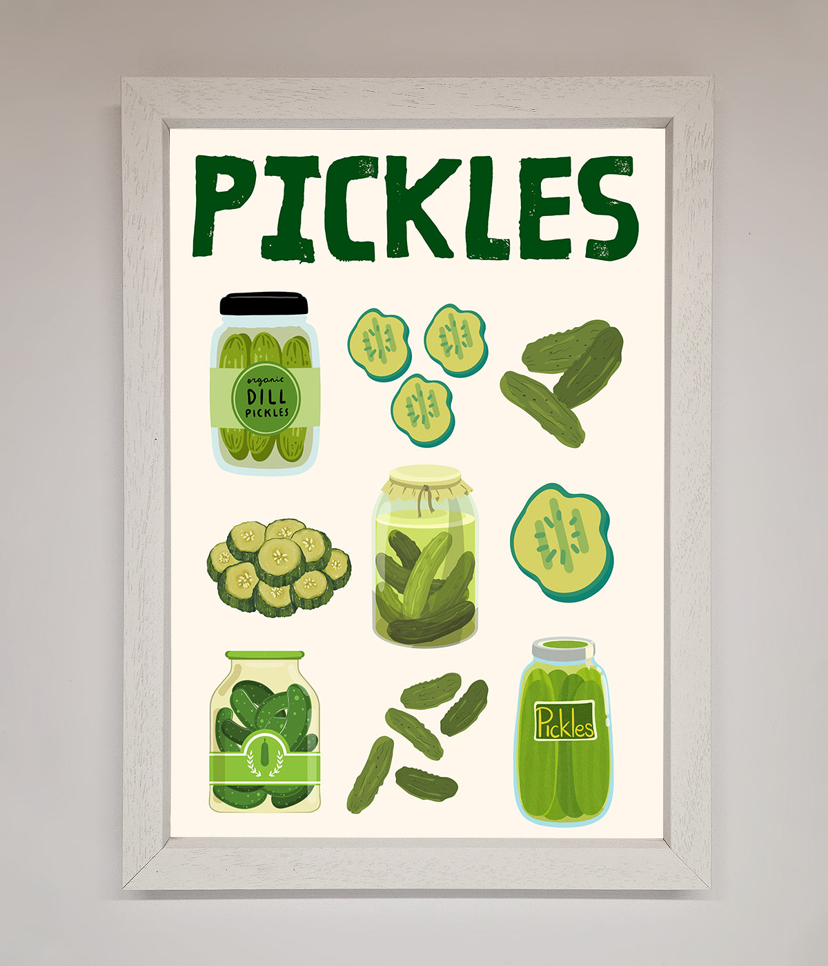 Pickle Lover Framed Wall Art print