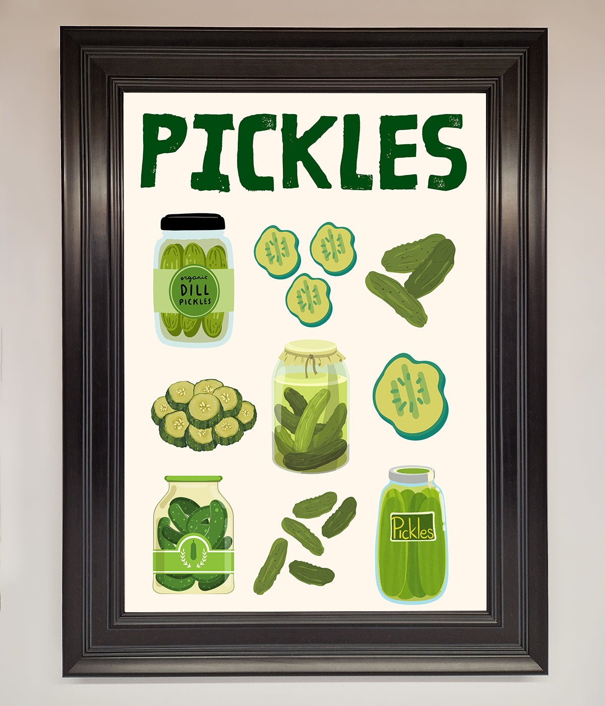 Pickle Lover Framed Wall Art print