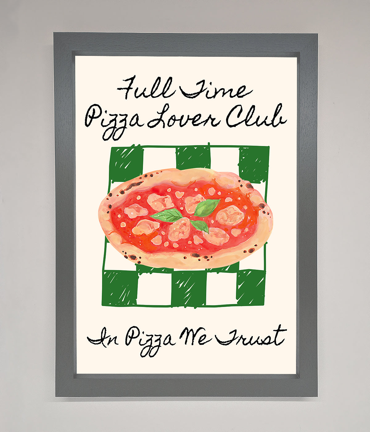 Pizza Lover Club Framed Wall Art print