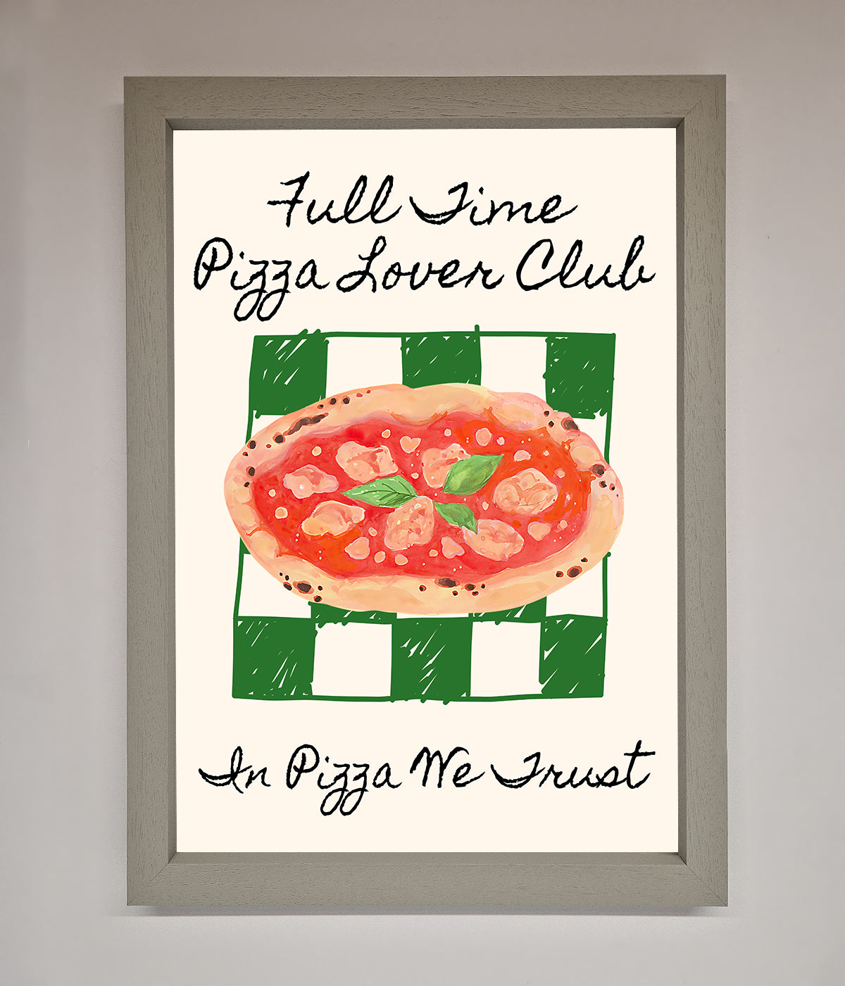 Pizza Lover Club Framed Wall Art print