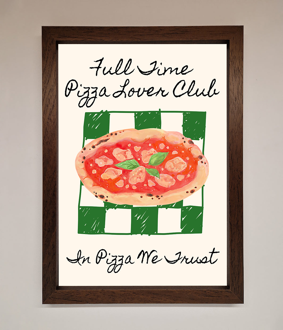 Pizza Lover Club Framed Wall Art print